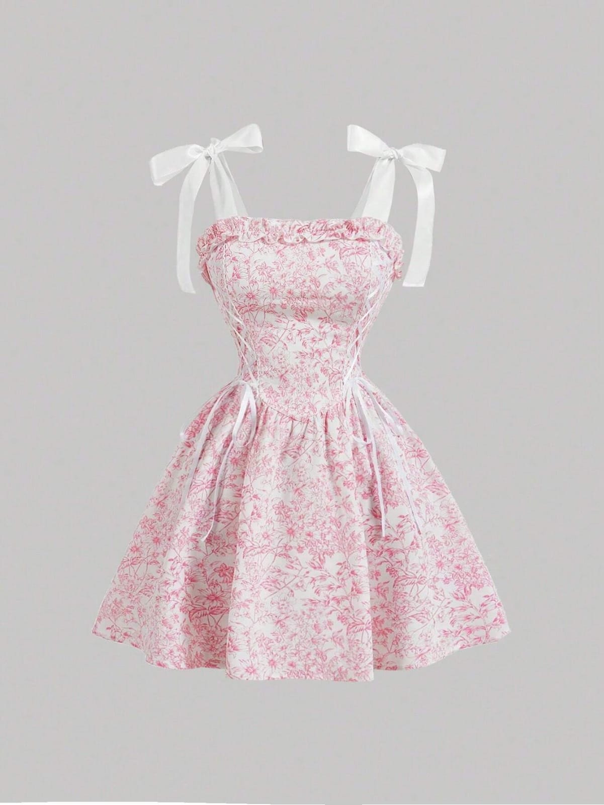 Vestido Estilo Corset con Lazo en Hombros