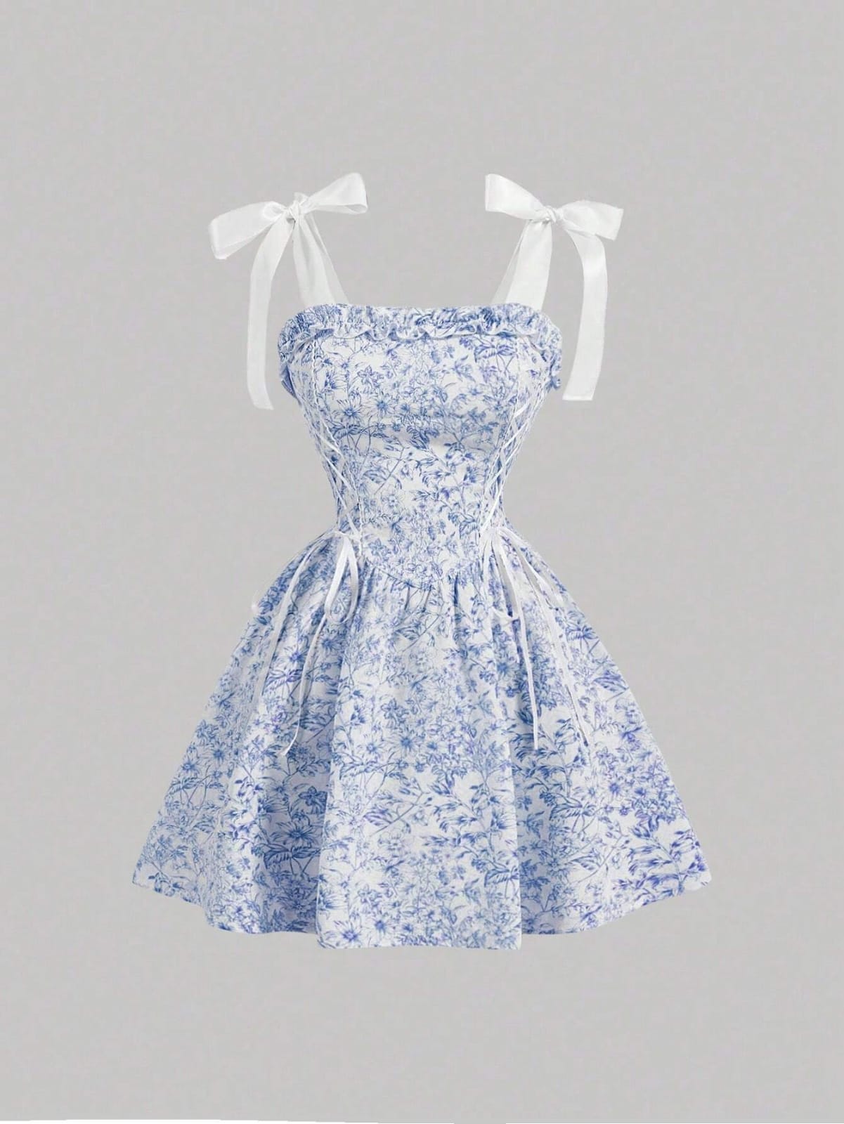 Vestido Estilo Corset con Lazo en Hombros