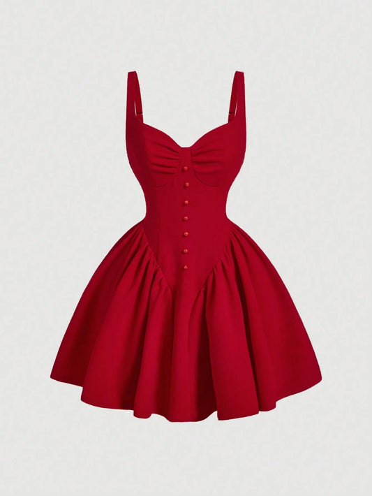 Vestido Corset Vintage con Botones